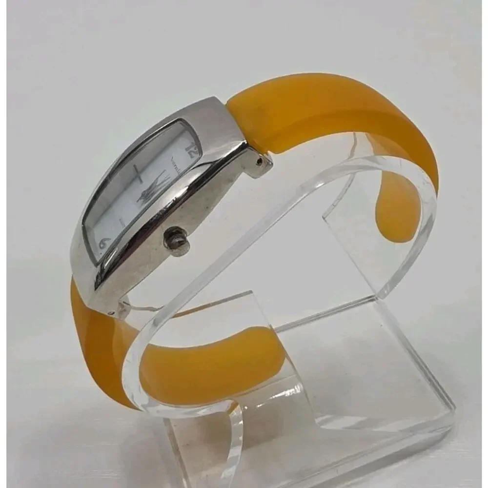 Vernier 2605 Silver Tone Cuff Bracelet Quartz Women's Watch New Battery W288